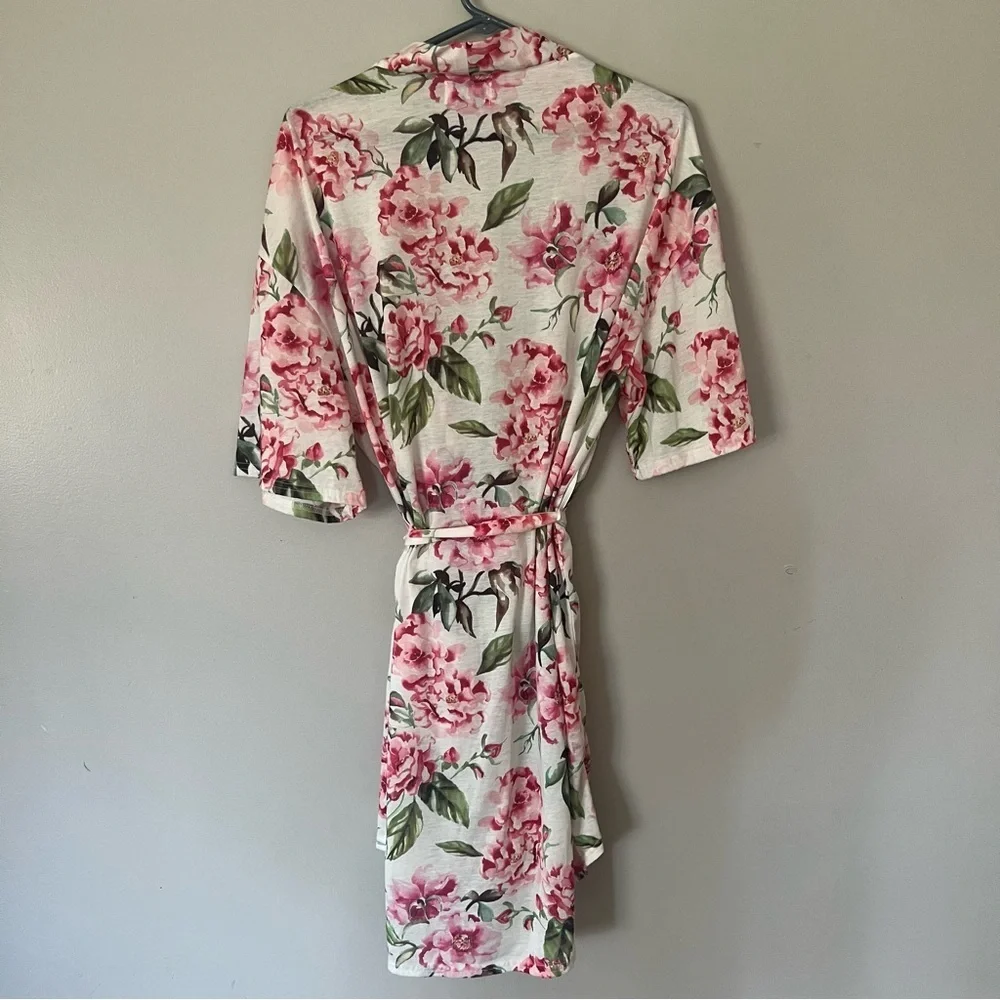 Show Me Your Mumu Floral Robe Feminine Knee Length Belted